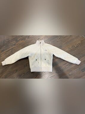 The North Face Cream Quilted Puffer Jacket